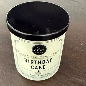 DW Home Birthday Cake Candle with Black Lid. 3.9 oz.